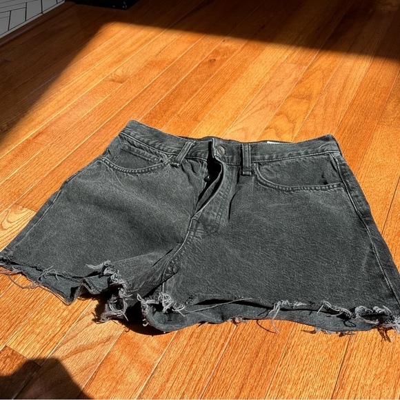 Rag and Bone Maya High Rise Shorty Short denim shorts washed black size 26 - Picture 1 of 6